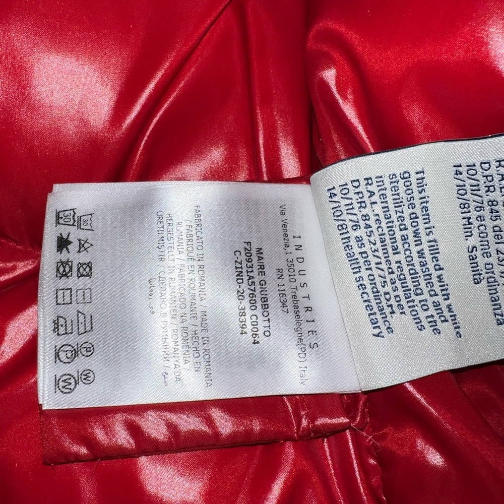 Moncler Maire red puffer coat size 0 - Picture 11 of 13